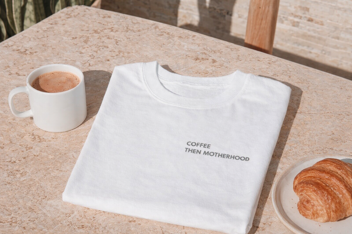 COFFEE THEN MOTHERHOOD Oversized t-shirt